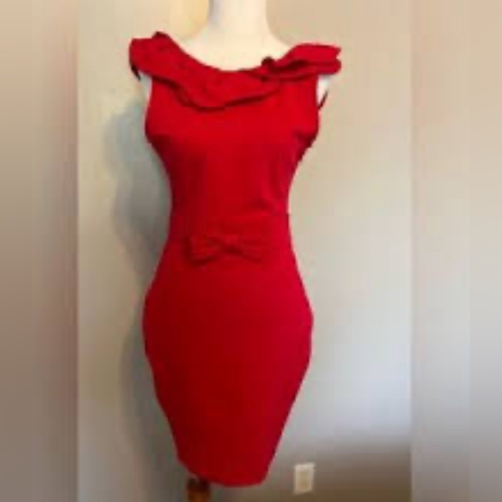 RED Valentino Red Ruffle Dress - Picture 14 of 16
